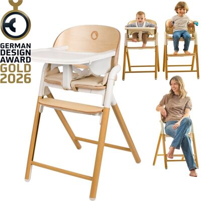 Lionelo celia 3-in-1 houten kinderstoel - van baby tot volwassene - verstelbare zitting & voetsteun - 5-punts gordel - eco-leer bekleding - inclusief babyset & eetblad - draagvermogen tot 110 kg Lionelo celia 3-in-1 houten kinderstoel - van baby tot volwassene - verstelbare zitting & voetsteun - 5-punts gordel - eco-leer bekleding - inclusief babyset & eetblad - draagvermogen tot 110 kg