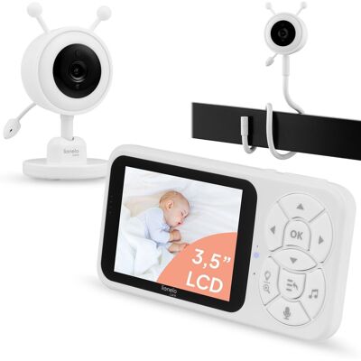 Lionelo babyline 3.4 babyfoon - 3,5” lcd scherm - nachtzicht & vox geluidsdetectie - tweeweg-communicatie - rgb nachtlampje - temperatuursensor - tot 4 camera's - 300 m bereik - met flexibele montagearm Lionelo babyline 3.4 babyfoon - 3,5” lcd scherm - nachtzicht & vox geluidsdetectie - tweeweg-communicatie - rgb nachtlampje - temperatuursensor - tot 4 camera's - 300 m bereik - met flexibele montagearm