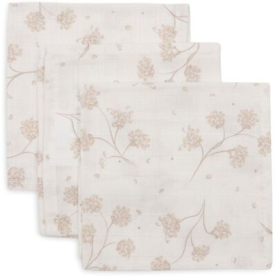 Jollein hydrofiel monddoekje basic - leafy dreams - 3 stuks Jollein hydrofiel monddoekje basic - leafy dreams - 3 stuks