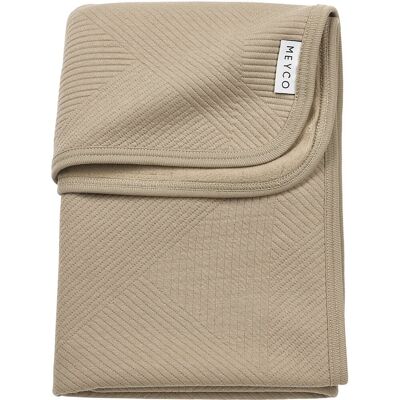 Meyco baby jacquard ledikant deken - flannel - taupe - 100x150cm - 1.0 tog Meyco baby jacquard ledikant deken - flannel - taupe - 100x150cm - 1.0 tog