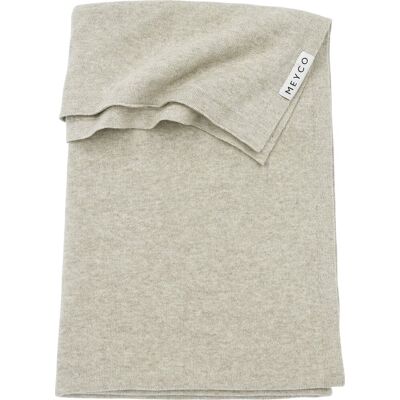 Meyco baby knit basic ledikant deken - sand melange - 100x150cm - 1.0 tog Meyco baby knit basic ledikant deken - sand melange - 100x150cm - 1.0 tog
