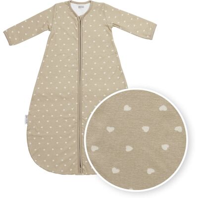 Meyco baby sweet heart baby slaapzak rond - sand/soft sand - 80cm - 1.0 tog Meyco baby sweet heart baby slaapzak rond - sand/soft sand - 80cm - 1.0 tog