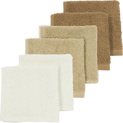 Meyco baby uni monddoekjes - 6-pack - badstof - offwhite/sand/toffee - 30x30cm Meyco baby uni monddoekjes - 6-pack - badstof - offwhite/sand/toffee - 30x30cm