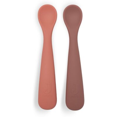 Jollein babylepel - baby bestek siliconen - blush shades - 2 stuks Jollein babylepel - baby bestek siliconen - blush shades - 2 stuks