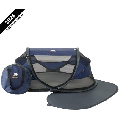 Deryan baby luxe campingbedje - reisbedje baby met matras - navy Deryan baby luxe campingbedje - reisbedje baby met matras - navy
