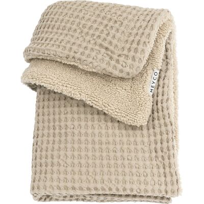 Meyco baby wafel teddy ledikant deken - sand - 100x150cm - 2.0 tog Meyco baby wafel teddy ledikant deken - sand - 100x150cm - 2.0 tog