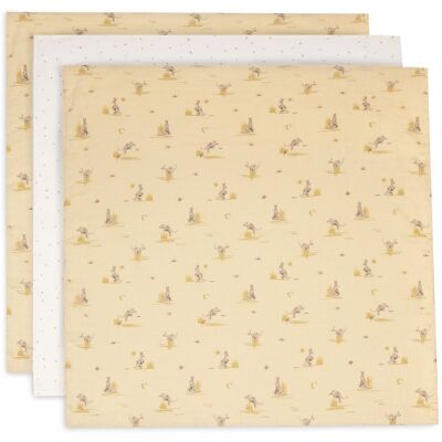 Jollein hydrofiele doek small - 70x70cm - kangaroots - 3 stuks Jollein hydrofiele doek small - 70x70cm - kangaroots - 3 stuks