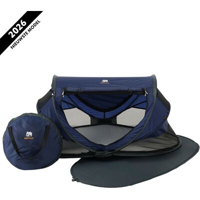 Deryan peuter luxe campingbedje met matras - reisbed inklapbaar - campingbedje baby - navy Deryan peuter luxe campingbedje met matras - reisbed inklapbaar - campingbedje baby - navy