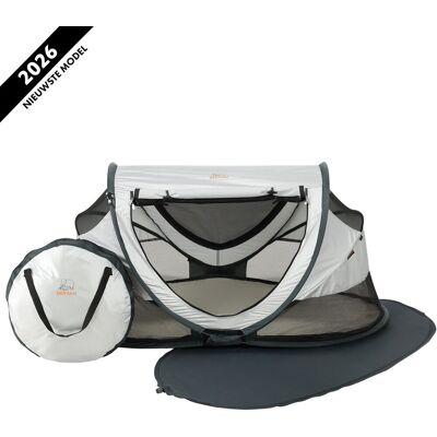 Deryan peuter luxe campingbedje - inclusief zelfopblaasbare matras - silver Deryan peuter luxe campingbedje - inclusief zelfopblaasbare matras - silver