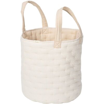 Little Dutch pure opbergmand groot - soft beige streep Little Dutch pure opbergmand groot - soft beige streep