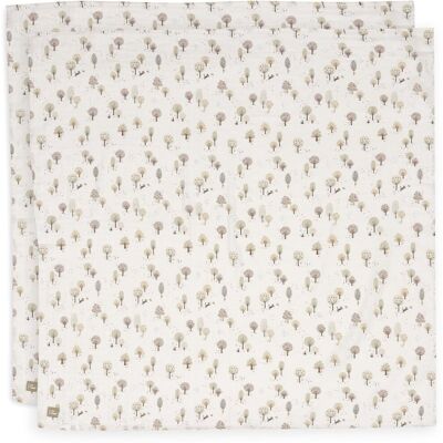 Jollein hydrofiele doek large - 115x115cm - tiny park - 2 stuks Jollein hydrofiele doek large - 115x115cm - tiny park - 2 stuks