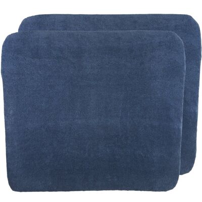 Meyco baby uni aankleedkussenhoes - 2-pack - badstof - indigo - 85x75cm Meyco baby uni aankleedkussenhoes - 2-pack - badstof - indigo - 85x75cm