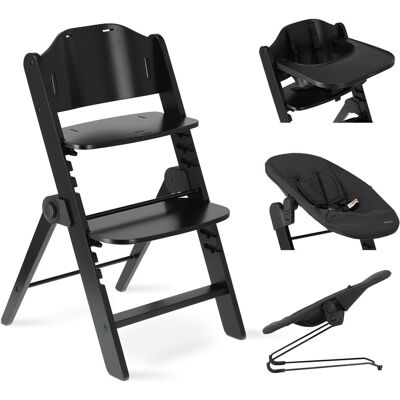 Deryan odin luxe kinderstoel met bouncer - zwart/donkergrijs Deryan odin luxe kinderstoel met bouncer - zwart/donkergrijs