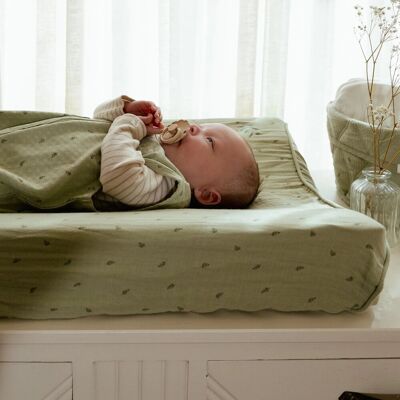 Little Dutch Aankleedkussenhoes - groen - essentials Little Dutch Aankleedkussenhoes - groen - essentials