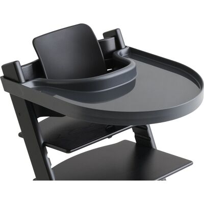 Playtray - tafelblad voor stokke tripp trapp - eetblad - met riempje - antraciet Playtray - tafelblad voor stokke tripp trapp - eetblad - met riempje - antraciet