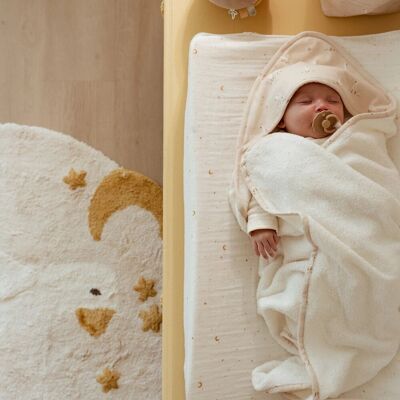 Little Dutch Aankleedkussenhoes - wit - newborn naturals - moon & stars Little Dutch Aankleedkussenhoes - wit - newborn naturals - moon & stars