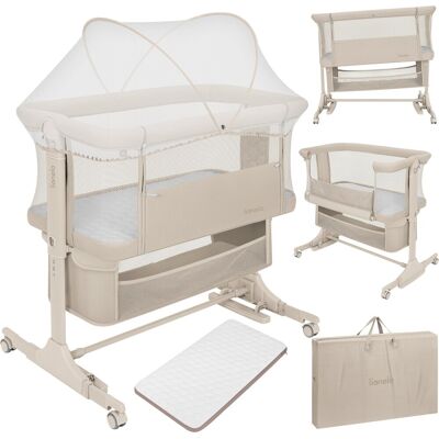 Lionelo jodie 3in1 wieg - aanschuifbed, vrijstaand bedje & schommelwieg - co sleeper - 6 hoogtestanden - t25 matras - neerklapbare zijde - inclusief klamboe & mand Lionelo jodie 3in1 wieg - aanschuifbed, vrijstaand bedje & schommelwieg - co sleeper - 6 hoogtestanden - t25 matras - neerklapbare zijde - inclusief klamboe & mand