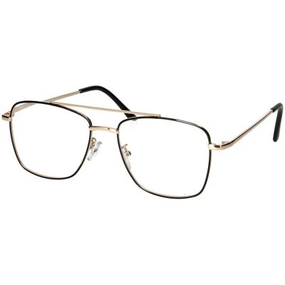 Spectrum leesbril vintage piloot metaal goud/zwart 3.00 Spectrum leesbril vintage piloot metaal goud/zwart 3.00
