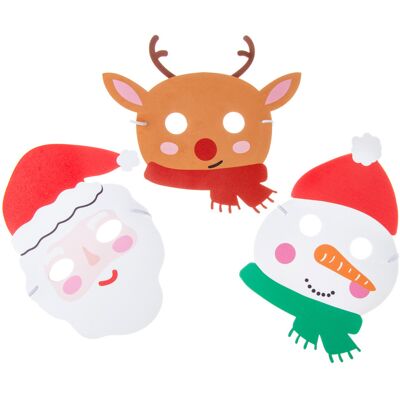 Duckiez Foam masker kerst Multi kleuren Duckiez Foam masker kerst Multi kleuren