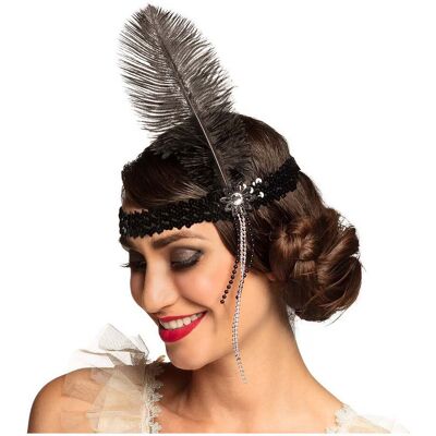 Boland Hoofdband flapper zwart Multi kleuren Boland Hoofdband flapper zwart Multi kleuren