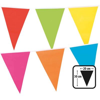 Boland Kleurrijke vlaggenlijn 10m Multi kleuren Boland Kleurrijke vlaggenlijn 10m Multi kleuren