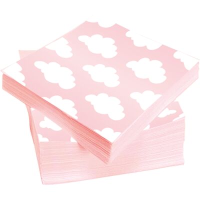 Ootje Kadootje Baby Roze Wolk Servetten - Babyshower Decoratie Ootje Kadootje Baby Roze Wolk Servetten - Babyshower Decoratie