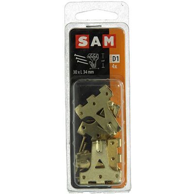Mack 1017856 - kaderhaak staal vermessingd 4st 30 x 34 mm 5 stuks Mack 1017856 - kaderhaak staal vermessingd 4st 30 x 34 mm 5 stuks