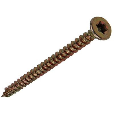 Mack 1018013 - spaanplschr.vzkop-zelfb. geelverz. 30 st 4,0 x 50 mm 5 stuks Mack 1018013 - spaanplschr.vzkop-zelfb. geelverz. 30 st 4,0 x 50 mm 5 stuks