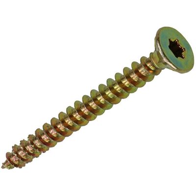 Mack 1018017 - spaanplschr.vzkop-zelfb. geelverz. 30 st 4,5 x 45 mm 5 stuks Mack 1018017 - spaanplschr.vzkop-zelfb. geelverz. 30 st 4,5 x 45 mm 5 stuks