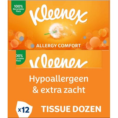 KLEENEX Allergie Comfort Zakdoekjes - 12 Dozen, hypoallergeen KLEENEX Allergie Comfort Zakdoekjes - 12 Dozen, hypoallergeen