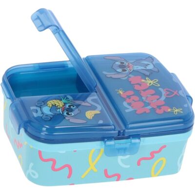 Stor Stitch kinderlunchbox - broodtrommel met 4 vakken voor kinderen vanaf 4 jaar - vaatwasserbestendig & bpa-vrij - blauw Stor Stitch kinderlunchbox - broodtrommel met 4 vakken voor kinderen vanaf 4 jaar - vaatwasserbestendig & bpa-vrij - blauw