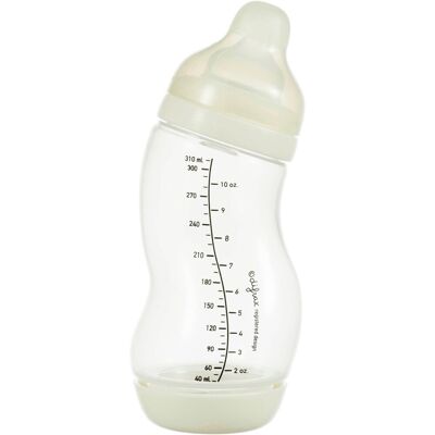 Difrax babyfles breed - 310 ml - crème - 1 stuk - s-fles - anti koliek Difrax babyfles breed - 310 ml - crème - 1 stuk - s-fles - anti koliek