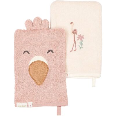 Little Dutch flamingo washandjes set - roze Little Dutch flamingo washandjes set - roze