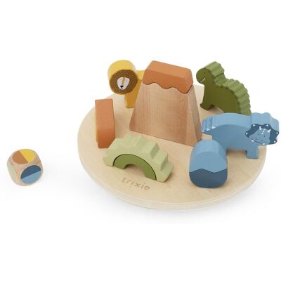 Trixie houten balansspel dino - stapelspel voor kinderen - motoriek & concentratie - fsc® hout - 17x17x3 cm Trixie houten balansspel dino - stapelspel voor kinderen - motoriek & concentratie - fsc® hout - 17x17x3 cm