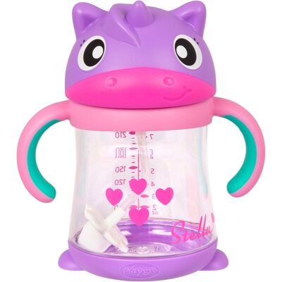 Playgro stella rietjesbeker met verzwaard rietje - antilek - bpa-vrij - vanaf 6 maanden - 240 ml - kunststof Playgro stella rietjesbeker met verzwaard rietje - antilek - bpa-vrij - vanaf 6 maanden - 240 ml - kunststof