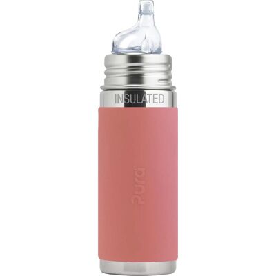 Pura thermos tuitfles 260 ml - thermoskan - thermosfles - plasticvrij - met isolatiewand - inclusief siliconen tuit, reisdop en sleeve - rose Pura thermos tuitfles 260 ml - thermoskan - thermosfles - plasticvrij - met isolatiewand - inclusief siliconen tuit, reisdop en sleeve - rose