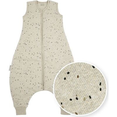 Meyco Babyaankleedzak Jumper - Rib Mini Spot - Zand Melange - Slaapzak Meyco Babyaankleedzak Jumper - Rib Mini Spot - Zand Melange - Slaapzak