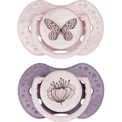 DIFRAX - Dynamic Botanic Rose - Violet - 0-3m - Pacifier DIFRAX - Dynamic Botanic Rose - Violet - 0-3m - Pacifier
