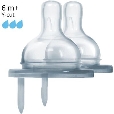 Pura silicone speen - y-cut - 2 stuks Pura silicone speen - y-cut - 2 stuks
