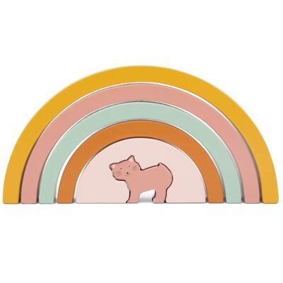 Trixie houten stapelregenboog mrs. cat – 12m+ – stapelspel – fsc hout Trixie houten stapelregenboog mrs. cat – 12m+ – stapelspel – fsc hout