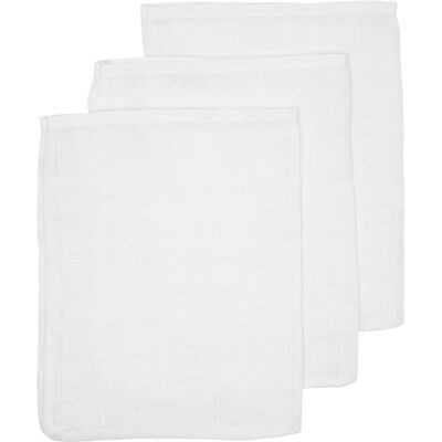 Meyco - Pucktuch Nuscheli - 3-pack Washandschoenen Wit Meyco - Pucktuch Nuscheli - 3-pack Washandschoenen Wit