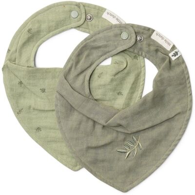 Little Dutch 2-pack bandana slab - groen - essentials Little Dutch 2-pack bandana slab - groen - essentials