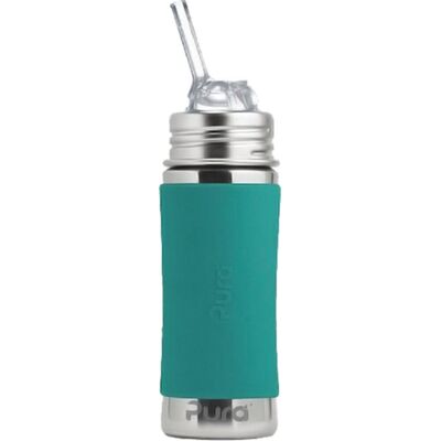 Pura rietjesfles 325 ml - drinkfles - bidon - plasticvrij - vaatwasserbestendig - op 2 manieren te gebruiken - medische kwaliteit siliconen - inclusief siliconen rietje, reisdop en sleeve - top is verwisselbaar - veelzijdig - mint Pura rietjesfles 325 ml - drinkfles - bidon - plasticvrij - vaatwasserbestendig - op 2 manieren te gebruiken - medische kwaliteit siliconen - inclusief siliconen rietje, reisdop en sleeve - top is verwisselbaar - veelzijdig - mint