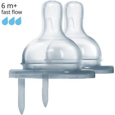 Pura silicone speen - fast flow - 2 stuks Pura silicone speen - fast flow - 2 stuks