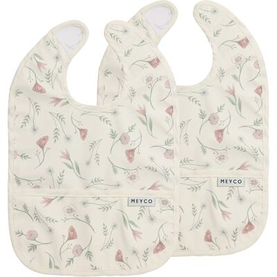 Meyco baby flower slab met opvangbakje - 2-pack - multicolour Meyco baby flower slab met opvangbakje - 2-pack - multicolour