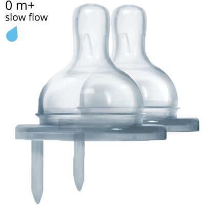 Pura silicone speen - slow flow - 2 stuks Pura silicone speen - slow flow - 2 stuks