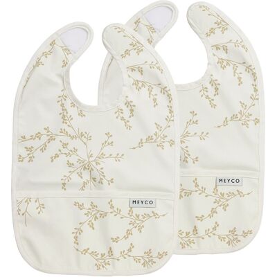Meyco baby branches slab met opvangbakje - 2-pack - sand Meyco baby branches slab met opvangbakje - 2-pack - sand