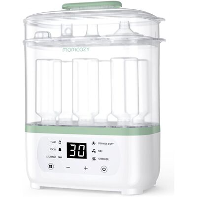 Momcozy 8-in-1 babyfles sterilisator & droger - elektrische stoomsterilisator - geschikt voor 8 flessen - 24 uur steriele bewaring Momcozy 8-in-1 babyfles sterilisator & droger - elektrische stoomsterilisator - geschikt voor 8 flessen - 24 uur steriele bewaring