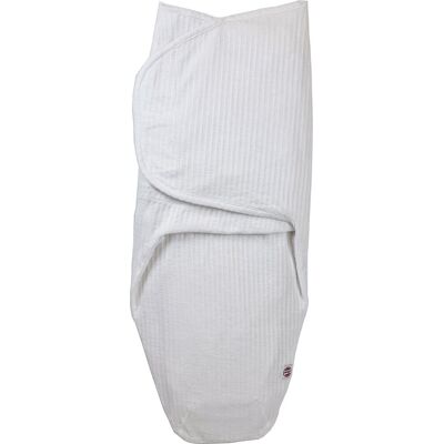 Lodger bundler - inbakerslaapzak - wit - 0.3 tog - 60cm (0-4m) - seersucker katoen - inbakerdoek Lodger bundler - inbakerslaapzak - wit - 0.3 tog - 60cm (0-4m) - seersucker katoen - inbakerdoek