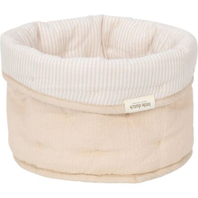 Little Dutch pure commodemandje klein - soft beige streep Little Dutch pure commodemandje klein - soft beige streep